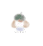 ベレー帽のボブ子（個別スタンプ：7）