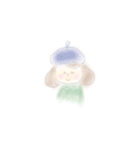 ベレー帽のボブ子（個別スタンプ：21）