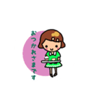sewing girl（個別スタンプ：1）