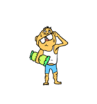 「驚く」ランニング・マン（個別スタンプ：1）