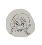 ボールペンで女子（個別スタンプ：2）