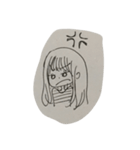 ボールペンで女子（個別スタンプ：4）