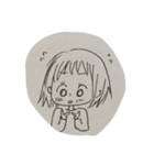 ボールペンで女子（個別スタンプ：5）