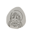 ボールペンで女子（個別スタンプ：7）