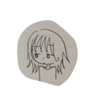ボールペンで女子（個別スタンプ：8）