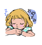 お絵描き風がーる（個別スタンプ：2）