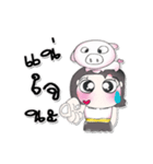 My name is Mika.*_* Pig.（個別スタンプ：10）