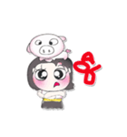 My name is Mika.*_* Pig.（個別スタンプ：36）