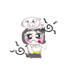 >> My name is Mika.<< Love Pig..^^（個別スタンプ：9）