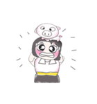 >> My name is Mika.<< Love Pig..^^（個別スタンプ：10）