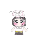 >> My name is Mika.<< Love Pig..^^（個別スタンプ：13）