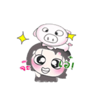 >> My name is Mika.<< Love Pig..^^（個別スタンプ：19）