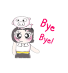 >> My name is Mika.<< Love Pig..^^（個別スタンプ：23）