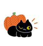 レトロな黒猫と秋（個別スタンプ：29）