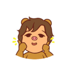 豚くまちゃんの日々（個別スタンプ：17）