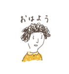ゆるい男女と猫（個別スタンプ：4）