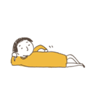 ゆるい男女と猫（個別スタンプ：8）