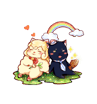 Sheep and cats use magic to change（個別スタンプ：25）