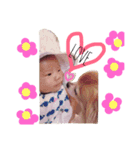 りぼんおばあちゃんとあやとくん（個別スタンプ：3）