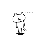 しろくろ手描き猫「にゃんちゃん」（個別スタンプ：1）