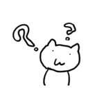 しろくろ手描き猫「にゃんちゃん」（個別スタンプ：3）