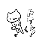しろくろ手描き猫「にゃんちゃん」（個別スタンプ：27）