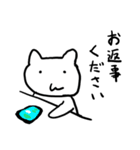 しろくろ手描き猫「にゃんちゃん」（個別スタンプ：35）