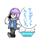 女の子がかわいいスタンプ（個別スタンプ：5）