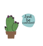 Cool Cactus, Always positive.（個別スタンプ：18）