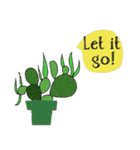 Cool Cactus, Always positive.（個別スタンプ：22）