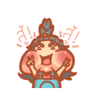 Fat girl cute（個別スタンプ：34）