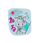 手書きのうしさん。（個別スタンプ：2）