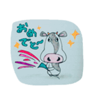 手書きのうしさん。（個別スタンプ：3）