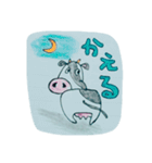 手書きのうしさん。（個別スタンプ：6）