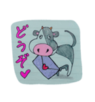 手書きのうしさん。（個別スタンプ：20）