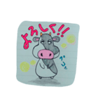 手書きのうしさん。（個別スタンプ：30）