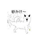 動く！白いモコモコの秋田犬の忠犬くん（個別スタンプ：5）
