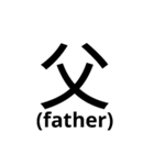漢字スタンプ(家族編その2)（個別スタンプ：2）