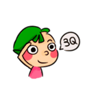 Green Girl as flower（個別スタンプ：1）