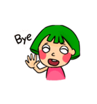 Green Girl as flower（個別スタンプ：2）
