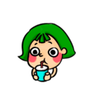 Green Girl as flower（個別スタンプ：9）