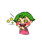 Green Girl as flower（個別スタンプ：10）