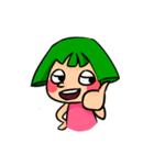 Green Girl as flower（個別スタンプ：14）