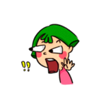 Green Girl as flower（個別スタンプ：15）