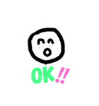 手描き風 丸くんの日常（個別スタンプ：13）
