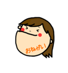 女の子スタンプ-ADU（個別スタンプ：6）