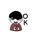 黒髪おとこのこ。（個別スタンプ：3）