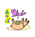 a cute  pig...series of simple.（個別スタンプ：12）