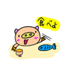 a cute  pig...series of simple.（個別スタンプ：14）