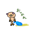 a cute  pig...series of simple.（個別スタンプ：21）